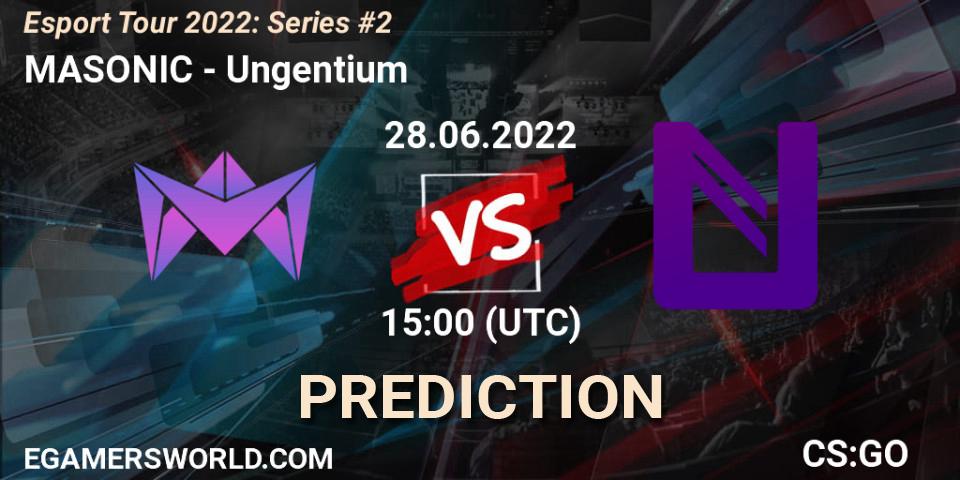 Prognose für das Spiel MASONIC VS Ungentium. 29.06.22. CS2 (CS:GO) - Esport Tour 2022: Series #2