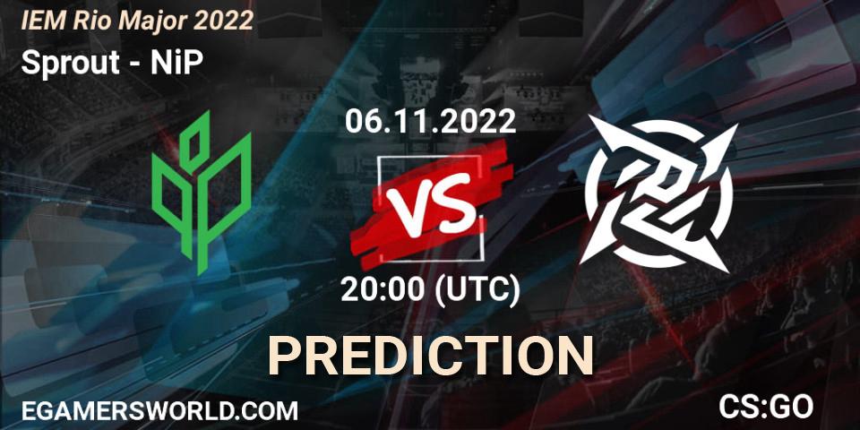 Prognose für das Spiel Sprout VS NiP. 06.11.22. CS2 (CS:GO) - IEM Rio Major 2022