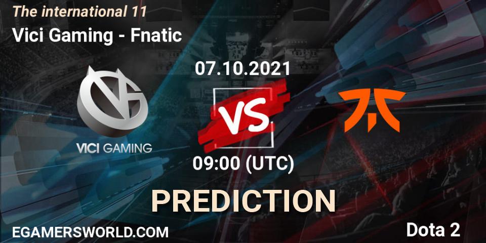 Prognose für das Spiel Vici Gaming VS Fnatic. 07.10.21. Dota 2 - The Internationa 2021