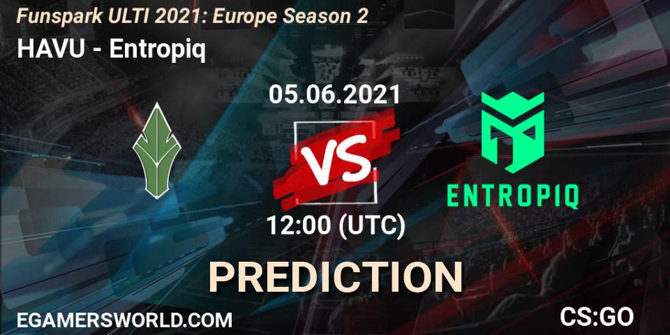 Prognose für das Spiel HAVU VS Entropiq. 05.06.2021 at 12:00. Counter-Strike (CS2) - Funspark ULTI 2021: Europe Season 2