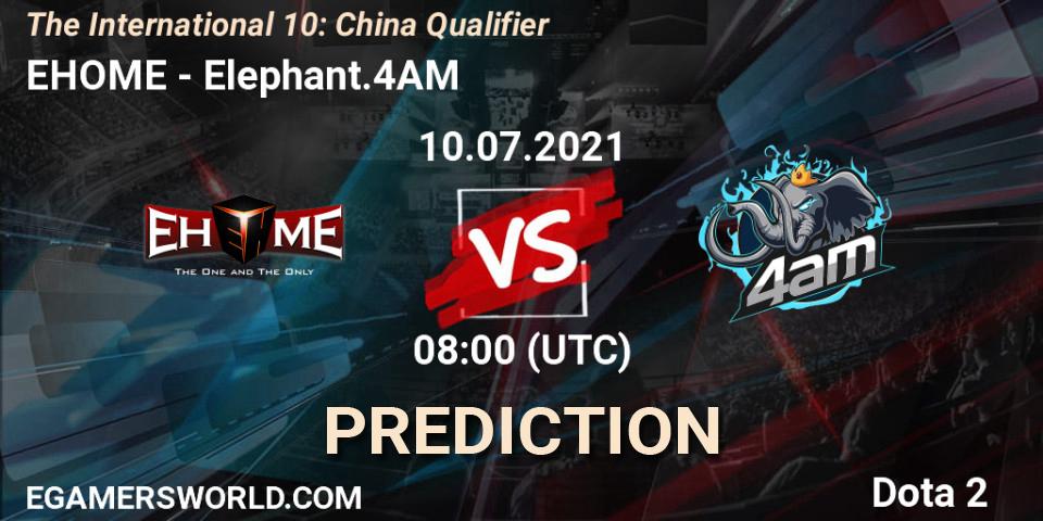 Prognose für das Spiel EHOME VS Elephant.4AM. 10.07.2021 at 07:31. Dota 2 - The International 10: China Qualifier
