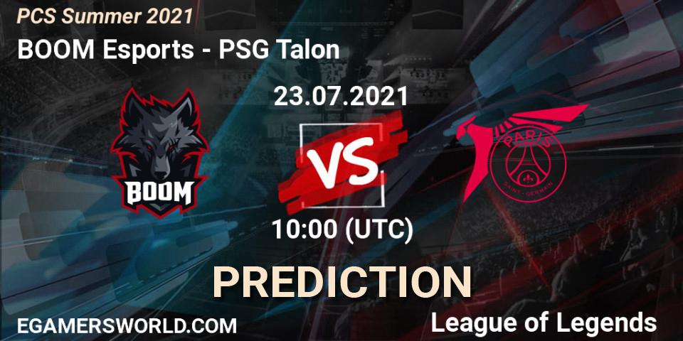 Prognose für das Spiel BOOM Esports VS PSG Talon. 23.07.2021 at 10:00. LoL - PCS Summer 2021