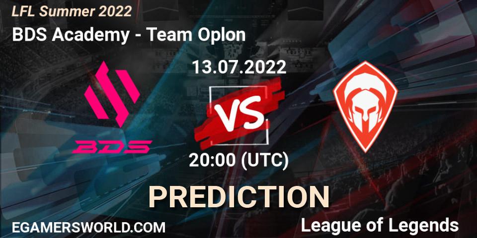 Prognose für das Spiel BDS Academy VS Team Oplon. 13.07.2022 at 20:00. LoL - LFL Summer 2022