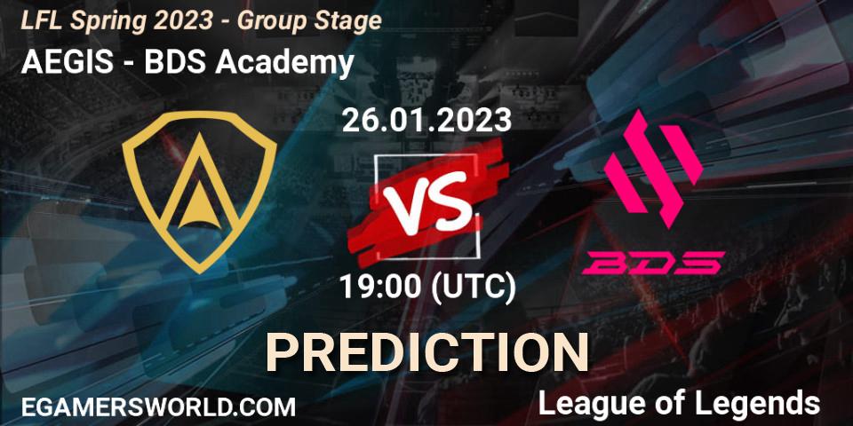 Prognose für das Spiel AEGIS VS BDS Academy. 26.01.2023 at 19:15. LoL - LFL Spring 2023 - Group Stage
