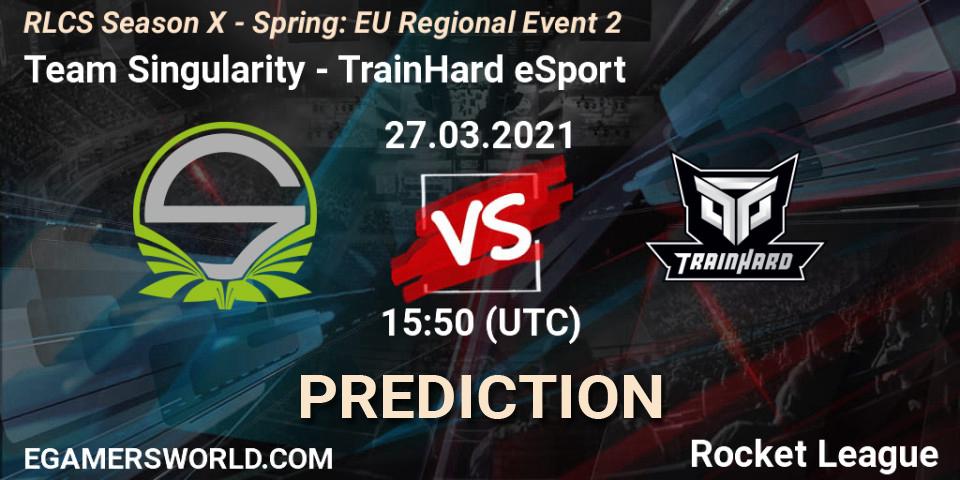 Prognose für das Spiel Team Singularity VS TrainHard eSport. 27.03.21. Rocket League - RLCS Season X - Spring: EU Regional Event 2