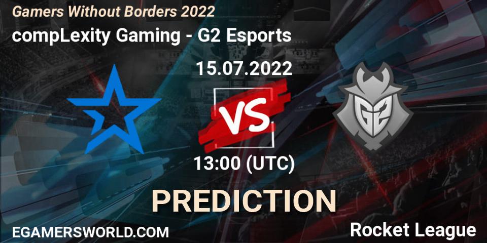 Prognose für das Spiel compLexity Gaming VS G2 Esports. 15.07.22. Rocket League - Gamers Without Borders 2022