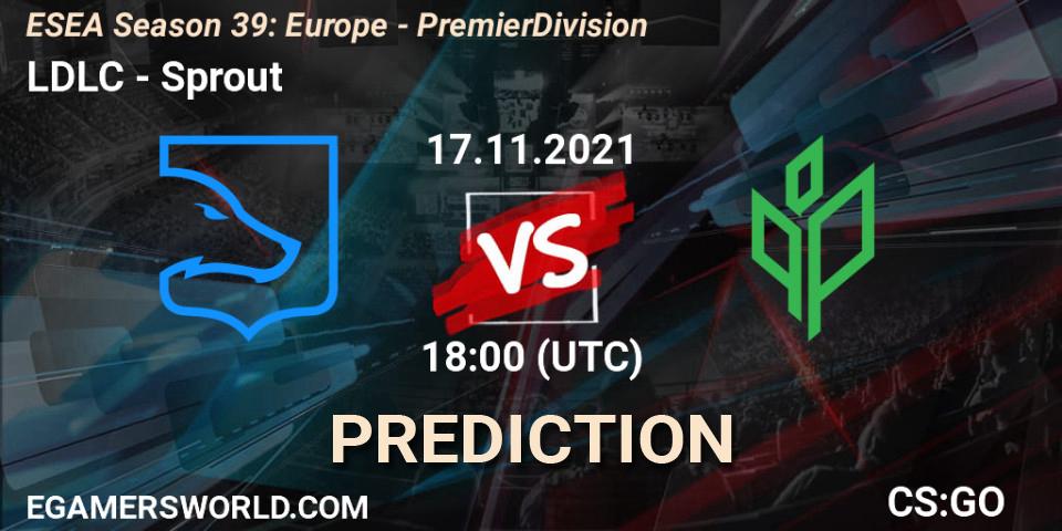 Prognose für das Spiel LDLC VS Sprout. 03.12.2021 at 14:05. Counter-Strike (CS2) - ESEA Season 39: Europe - Premier Division