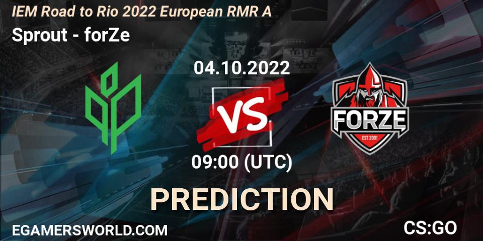 Prognose für das Spiel Sprout VS forZe. 04.10.22. CS2 (CS:GO) - IEM Road to Rio 2022 European RMR A