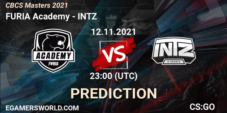 Prognose für das Spiel FURIA Academy VS INTZ. 12.11.2021 at 20:20. Counter-Strike (CS2) - CBCS Masters 2021
