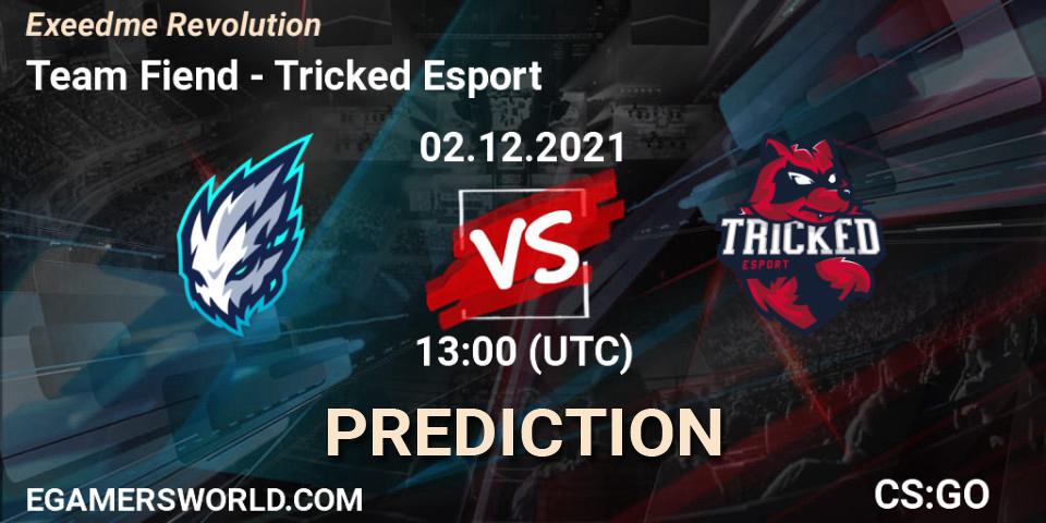 Prognose für das Spiel Team Fiend VS Tricked Esport. 02.12.2021 at 13:00. Counter-Strike (CS2) - Exeedme Revolution