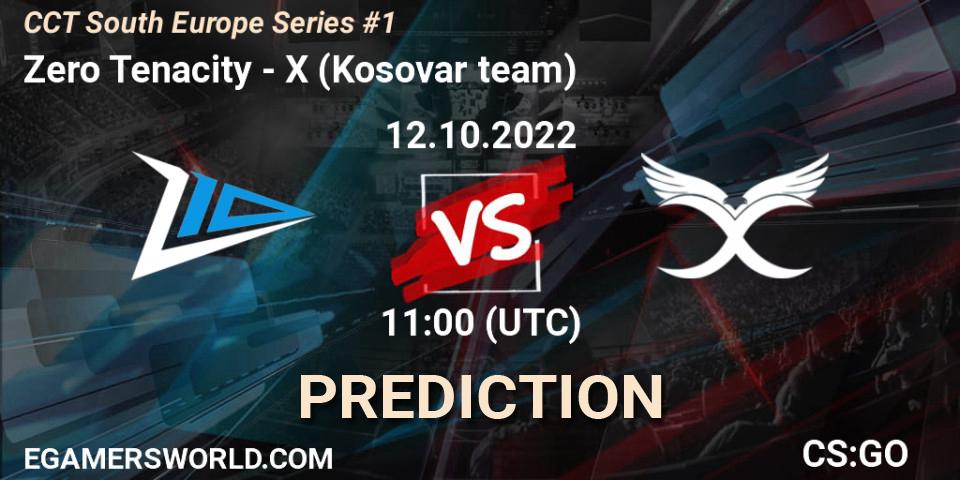 Prognose für das Spiel Zero Tenacity VS X (Kosovar team). 12.10.2022 at 11:15. Counter-Strike (CS2) - CCT South Europe Series #1