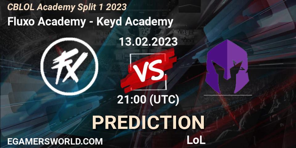 Prognose für das Spiel Fluxo Academy VS Keyd Academy. 13.02.2023 at 21:00. LoL - CBLOL Academy Split 1 2023