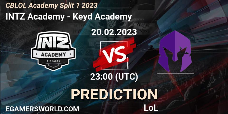 Prognose für das Spiel INTZ Academy VS Keyd Academy. 20.02.2023 at 23:00. LoL - CBLOL Academy Split 1 2023