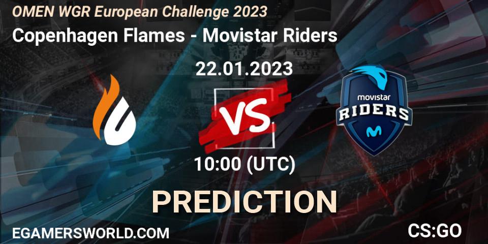 Prognose für das Spiel Copenhagen Flames VS Movistar Riders. 22.01.23. CS2 (CS:GO) - OMEN WGR European Challenge 2023