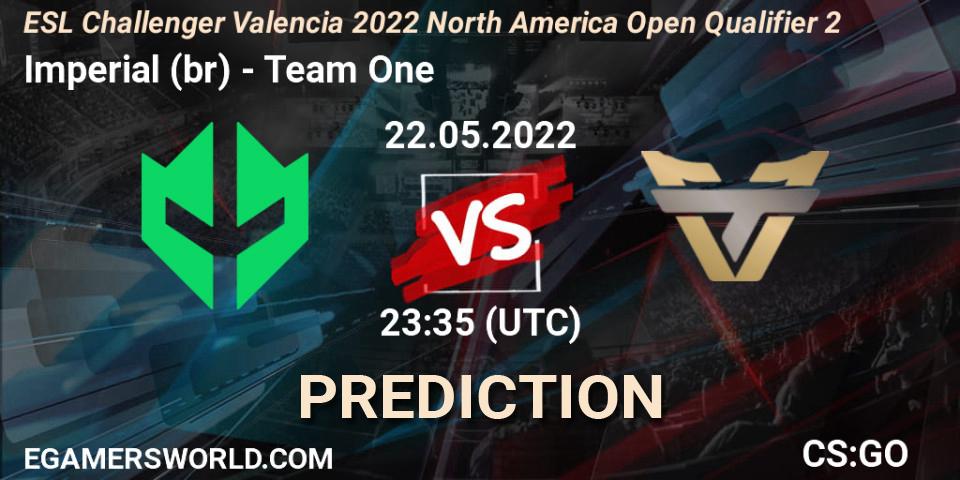 Prognose für das Spiel Imperial (br) VS Team One. 22.05.22. CS2 (CS:GO) - ESL Challenger Valencia 2022 North America Open Qualifier 2