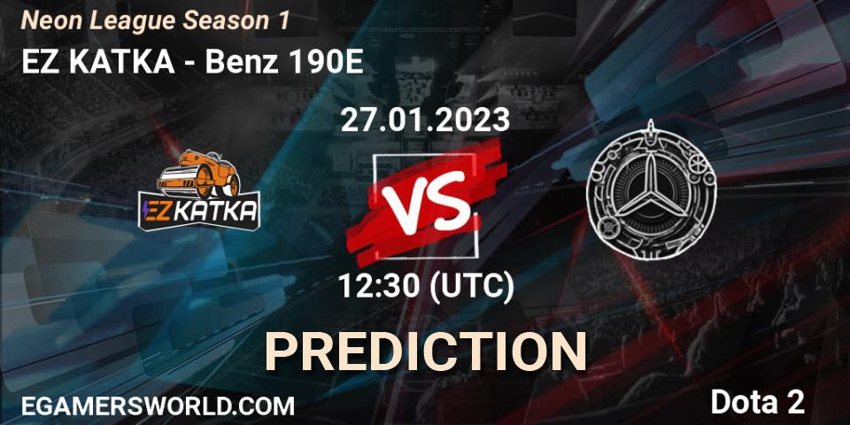 Prognose für das Spiel EZ KATKA VS Benz 190E. 27.01.23. Dota 2 - Neon League Season 1