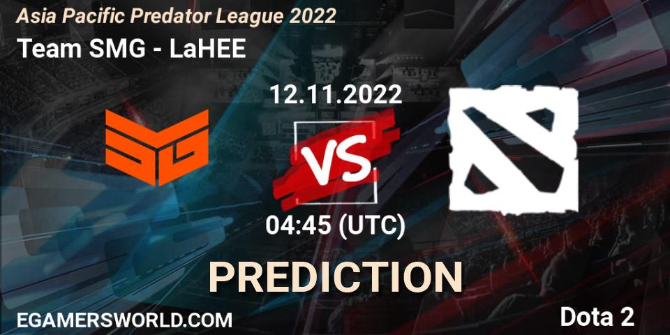 Prognose für das Spiel Team SMG VS LaHEE. 12.11.22. Dota 2 - Asia Pacific Predator League 2022