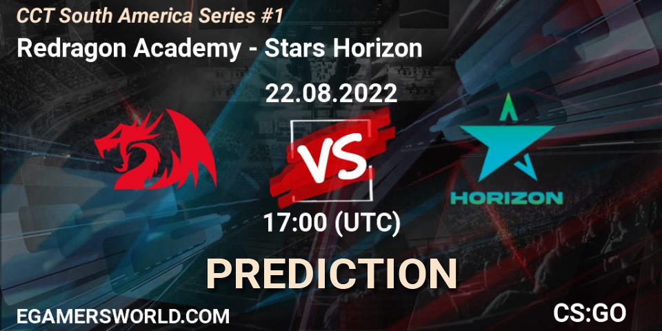 Prognose für das Spiel Redragon Academy VS Stars Horizon. 22.08.2022 at 17:00. Counter-Strike (CS2) - CCT South America Series #1