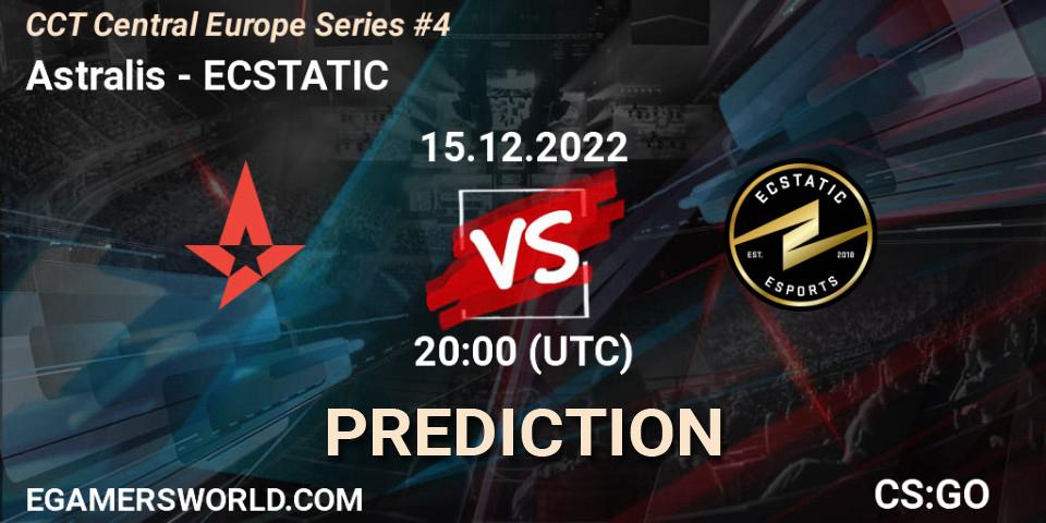 Prognose für das Spiel Astralis VS ECSTATIC. 15.12.2022 at 19:10. Counter-Strike (CS2) - CCT Central Europe Series #4