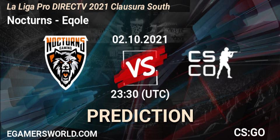Prognose für das Spiel Nocturns VS Eqole. 02.10.21. CS2 (CS:GO) - La Liga Season 4: Sur Pro Division - Clausura