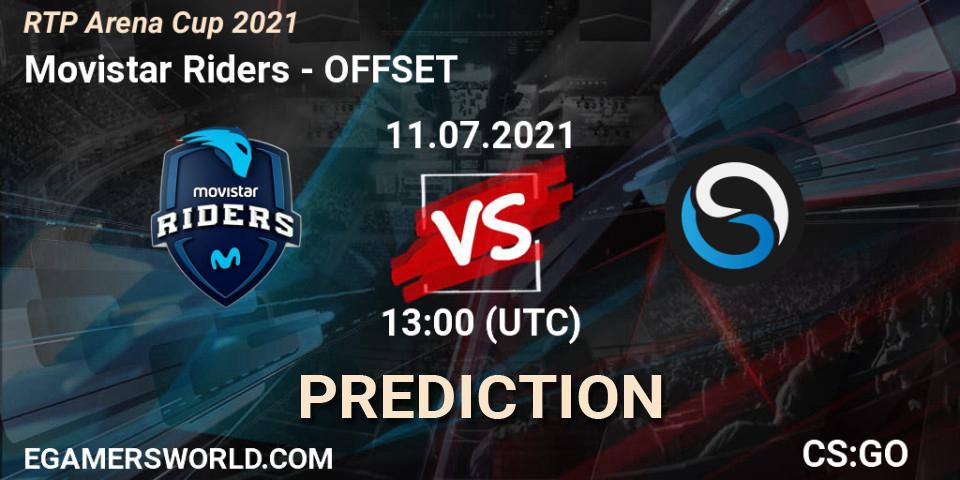 Prognose für das Spiel Movistar Riders VS OFFSET. 11.07.2021 at 13:00. Counter-Strike (CS2) - RTP Arena Cup 2021