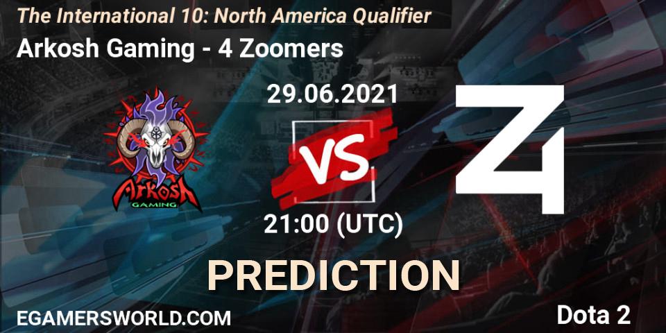 Prognose für das Spiel Arkosh Gaming VS 4 Zoomers. 01.07.2021 at 00:48. Dota 2 - The International 10: North America Qualifier