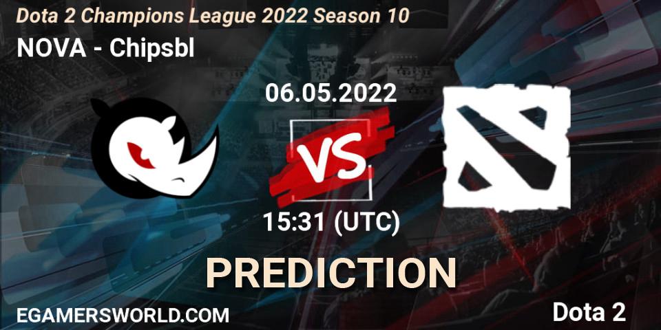 Prognose für das Spiel NOVA VS Chipsbl. 06.05.2022 at 15:31. Dota 2 - Dota 2 Champions League 2022 Season 10 