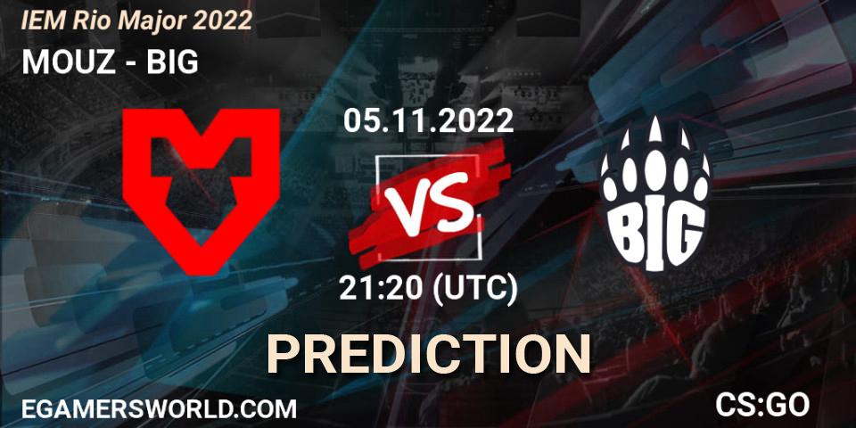 Prognose für das Spiel MOUZ VS BIG. 05.11.22. CS2 (CS:GO) - IEM Rio Major 2022