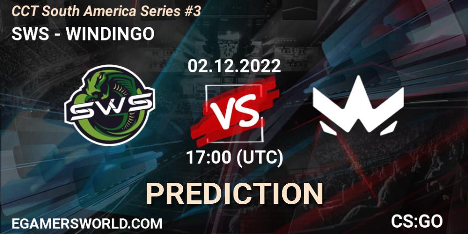 Prognose für das Spiel SWS VS WINDINGO. 02.12.22. CS2 (CS:GO) - CCT South America Series #3