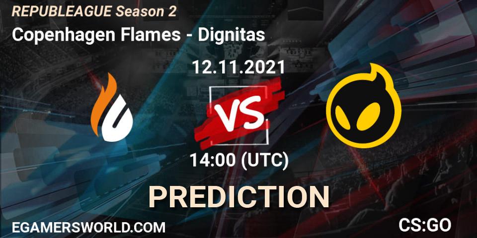 Prognose für das Spiel Copenhagen Flames VS Dignitas. 12.11.21. CS2 (CS:GO) - REPUBLEAGUE Season 2