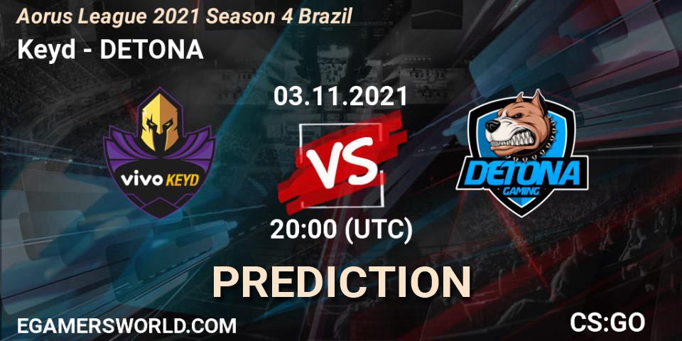 Prognose für das Spiel Keyd VS DETONA. 03.11.21. CS2 (CS:GO) - Aorus League 2021 Season 4 Brazil