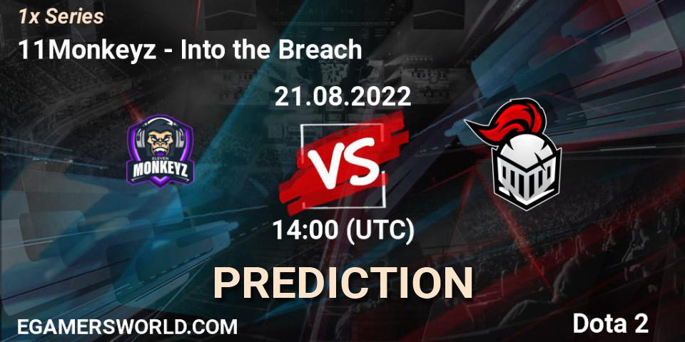 Prognose für das Spiel 11Monkeyz VS Into the Breach. 21.08.2022 at 14:34. Dota 2 - 1x Series