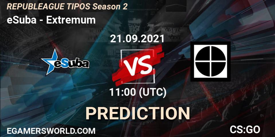 Prognose für das Spiel eSuba VS Extremum. 21.09.21. CS2 (CS:GO) - REPUBLEAGUE Season 2