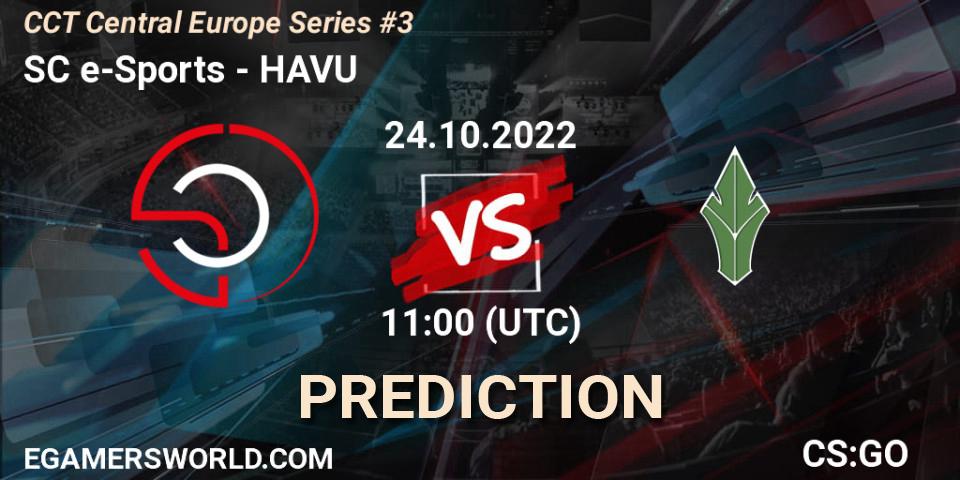 Prognose für das Spiel SC e-Sports VS HAVU. 24.10.2022 at 11:30. Counter-Strike (CS2) - CCT Central Europe Series #3