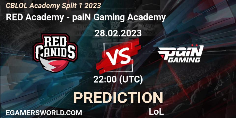 Prognose für das Spiel RED Academy VS paiN Gaming Academy. 28.02.2023 at 22:00. LoL - CBLOL Academy Split 1 2023