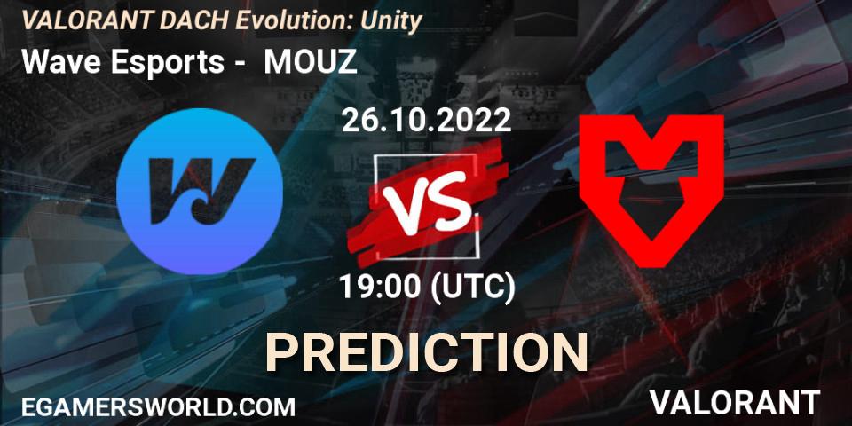 Prognose für das Spiel Wave Esports VS MOUZ. 26.10.22. VALORANT - VALORANT DACH Evolution: Unity