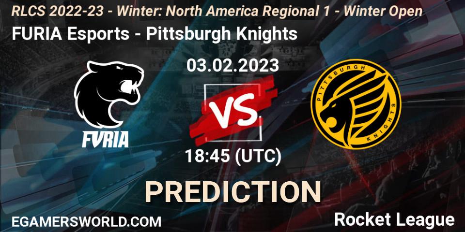 Prognose für das Spiel FURIA Esports VS Pittsburgh Knights. 03.02.23. Rocket League - RLCS 2022-23 - Winter: North America Regional 1 - Winter Open