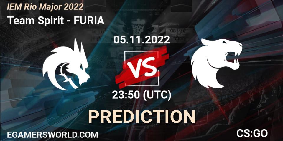 Prognose für das Spiel Team Spirit VS FURIA. 05.11.2022 at 23:50. Counter-Strike (CS2) - IEM Rio Major 2022