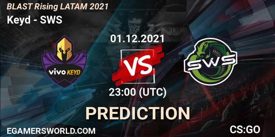 Prognose für das Spiel Keyd VS SWS. 01.12.21. CS2 (CS:GO) - BLAST Rising LATAM 2021