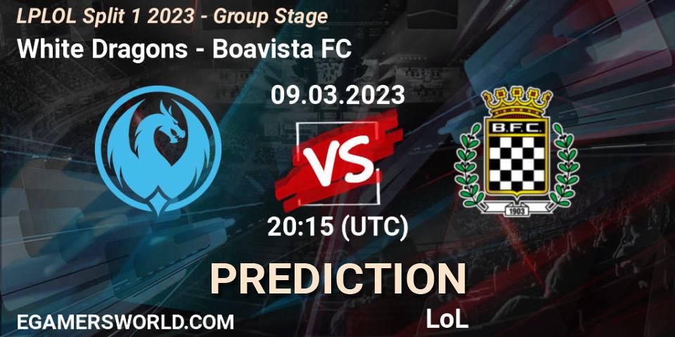 Prognose für das Spiel White Dragons VS Boavista FC. 10.02.2023 at 20:15. LoL - LPLOL Split 1 2023 - Group Stage