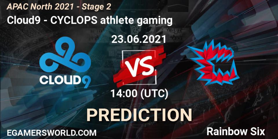 Prognose für das Spiel Cloud9 VS CYCLOPS athlete gaming. 23.06.21. Rainbow Six - APAC North 2021 - Stage 2