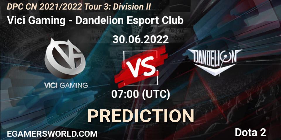 Prognose für das Spiel Vici Gaming VS Dandelion Esport Club. 01.07.2022 at 06:59. Dota 2 - DPC 2021/2022 China Tour 3: Division I