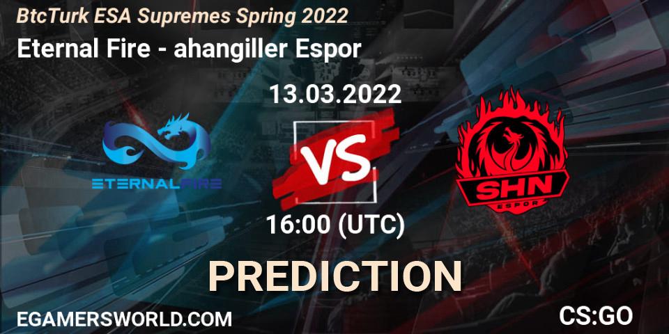 Prognose für das Spiel Eternal Fire VS Şahangiller Espor. 13.03.2022 at 16:00. Counter-Strike (CS2) - BtcTurk ESA Supremes Spring 2022