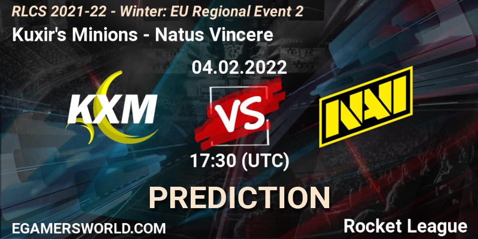 Prognose für das Spiel Kuxir's Minions VS Natus Vincere. 04.02.22. Rocket League - RLCS 2021-22 - Winter: EU Regional Event 2