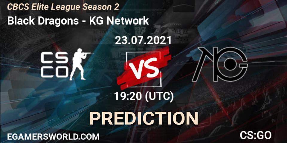 Prognose für das Spiel Black Dragons VS KG Network. 23.07.2021 at 19:20. Counter-Strike (CS2) - CBCS Elite League Season 2