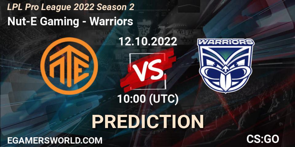 Prognose für das Spiel Nut-E Gaming VS Warriors. 12.10.22. CS2 (CS:GO) - LPL Pro League 2022 Season 2
