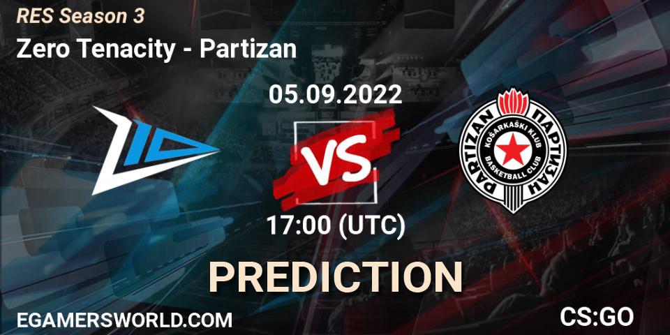 Prognose für das Spiel Zero Tenacity VS Partizan. 05.09.2022 at 17:00. Counter-Strike (CS2) - RES Season 3