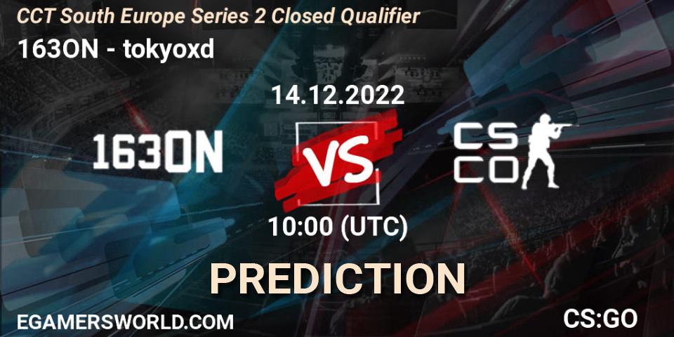 Prognose für das Spiel 163ON VS tokyoxd. 14.12.2022 at 10:00. Counter-Strike (CS2) - CCT South Europe Series 2 Closed Qualifier