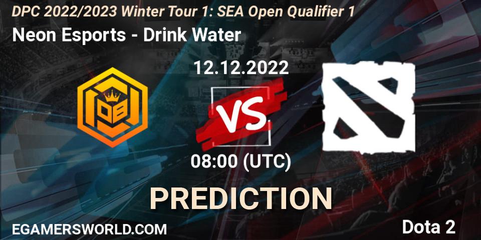 Prognose für das Spiel Neon Esports VS Drink Water. 12.12.2022 at 09:03. Dota 2 - DPC 2022/2023 Winter Tour 1: SEA Open Qualifier 1