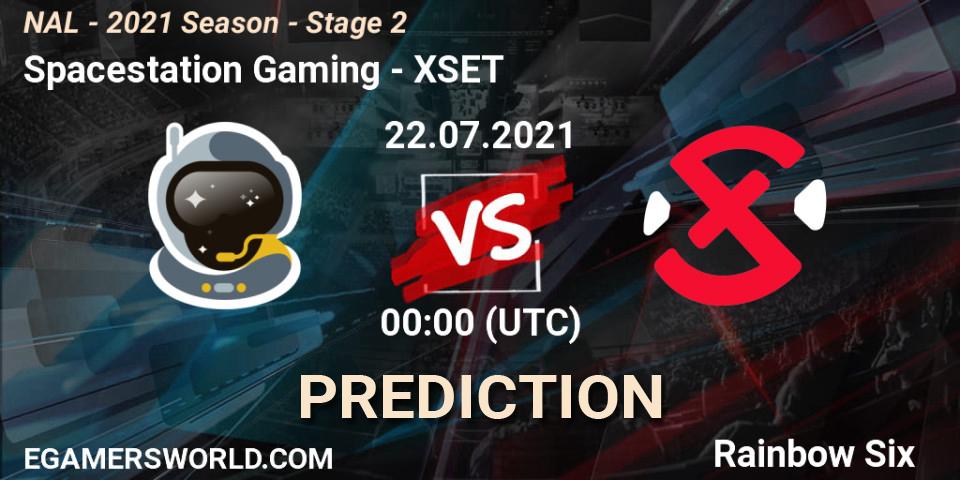 Prognose für das Spiel Spacestation Gaming VS XSET. 22.07.2021 at 00:00. Rainbow Six - NAL - 2021 Season - Stage 2